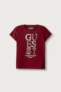 Guess T-shirt dziecięcy bawełniany z elastanem bordowy J6BI01 K5769