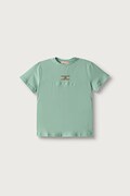 Elisabetta Franchi T-shirt παιδικό βαμβακερό με ελαστάν τιρκουάζ EFTS271.C.JE018