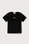 Elisabetta Franchi T-shirt παιδικό βαμβακερό με ελαστάν μαύρο EFTS271.C.JE018