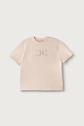 Elisabetta Franchi t-shirt per bambini in cotone con elastan arancione EFTS265.C.JE018