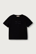 Elisabetta Franchi t-shirt per bambini in cotone con elastan nero EFTS265.C.JE018