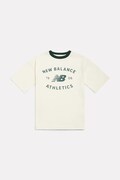 New Balance T-shirt dziecięcy bawełniany beżowy YT62O7WX