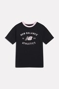 New Balance T-shirt dziecięcy bawełniany czarny YT62O7WX