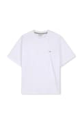 BOSS T-shirt dziecięcy bawełniany z elastanem biały J53462