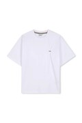 BOSS T-shirt dziecięcy bawełniany z elastanem biały J53462