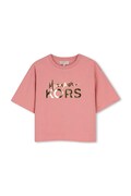 Michael Kors majica za djecu od pamuka roza R30686