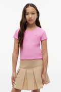 Tommy Hilfiger T-shirt dziecięcy z bawełną różowy KG0KG08590