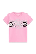 Guess T-shirt dziecięcy bawełniany z elastanem różowy K6YI06 K3670