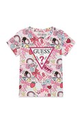 Guess tričko detské bavlnené s elastanom ružové K6YI05 K3668