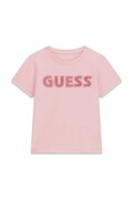 Guess T-shirt dziecięcy bawełniany z elastanem różowy J6YI12 K4421