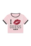Guess футболка дитяча бавовняна з еластаном рожева J6YI11 K3716