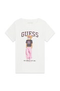 Guess T-shirt dziecięcy bawełniany z elastanem biały J6YI08 K3710