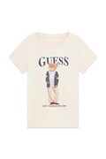 Guess T-shirt dziecięcy bawełniany z elastanem różowy J6YI08 K3710