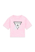 Guess T-shirt dziecięcy bawełniany z elastanem różowy J6YI05 K3696