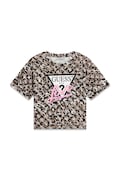 Guess T-shirt dziecięcy bawełniany z elastanem beżowy J6YI05 K3696