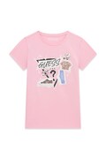 Guess tricou pentru copii, din bumbac cu elastan roz J6YI02 K3667