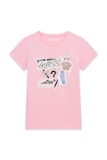 Guess tricou pentru copii, din bumbac cu elastan roz J6YI02 K3667