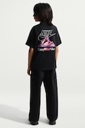 Nike T-shirt dziecięcy bawełniany Nike Sportswear czarny IX6077