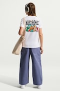 Nike T-shirt dziecięcy bawełniany Nike Sportswear biały IO2179