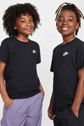 Nike T-shirt dziecięcy bawełniany Nike Sportswear czarny FZ5177