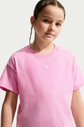 Nike T-shirt dziecięcy bawełniany Nike Sportswear Essential różowy FZ5559