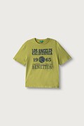 United Colors of Benetton T-shirt dziecięcy bawełniany zielony 3I1XC10UE