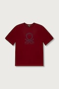 United Colors of Benetton T-shirt dziecięcy bawełniany bordowy 3I1XC10UE