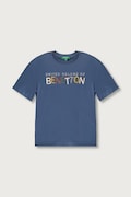 United Colors of Benetton T-shirt dziecięcy bawełniany niebieski 3I1XC10UE