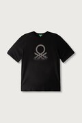 United Colors of Benetton T-shirt dziecięcy bawełniany czarny 3I1XC10UE