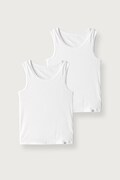 United Colors of Benetton τοπ παιδικό βαμβακερό με ελαστάν 2-pack λευκό 3G680H00R