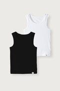 United Colors of Benetton τοπ παιδικό βαμβακερό με ελαστάν 2-pack μαύρο 3G680H00R