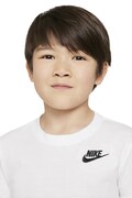 Nike T-shirt dziecięcy z bawełną biały 8UC545