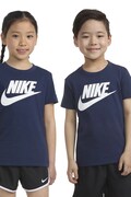 Nike T-shirt dziecięcy z bawełną granatowy 86J575