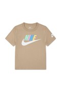 Nike T-shirt dziecięcy z bawełną beżowy 86J575