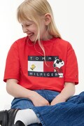 Tommy Hilfiger T-shirt dziecięcy bawełniany x Peanuts czerwony KS0KS00766
