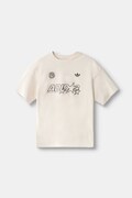 adidas Originals tricou pentru copii din bumbac LOGO PLAY alb LH4732