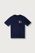 Napapijri T-shirt dziecięcy bawełniany S-ACADIA SS granatowy NP0A8B3JB2Q1