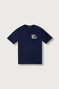 Napapijri T-shirt dziecięcy bawełniany S-ACADIA SS granatowy NP0A8B3JB2Q1