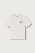 Napapijri T-shirt dziecięcy bawełniany S-ACADIA SS beżowy NP0A8B3JN1A1