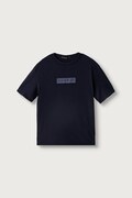 Napapijri T-shirt dziecięcy bawełniany S-NEW BOX LOGO SS granatowy NP0A4IFY1761
