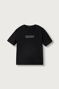 Napapijri T-shirt dziecięcy bawełniany S-NEW BOX LOGO SS granatowy NP0A4IFY9411