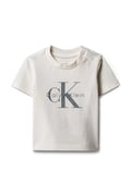 Calvin Klein Jeans tričko dětské bavlněné s elastanem bílé LV1CKTJA50