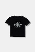 Calvin Klein Jeans tricou pentru copii din bumbac cu elastan negru LV1CKTJA50