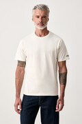 MC2 Saint Barth T-shirt męski bawełniany beżowy EEY0001