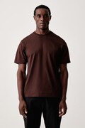 MC2 Saint Barth T-shirt męski bawełniany brązowy EEY0001