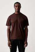 MC2 Saint Barth T-shirt męski bawełniany brązowy EEY0001