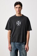 Represent T-shirt z bawełną męski czarny MLM3585
