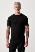 Lindbergh T-shirt męski z bawełną czarny 30.48003E