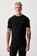 Lindbergh T-shirt męski z bawełną czarny 30.48003E
