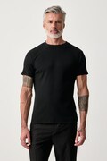 Lindbergh T-shirt basic męski bawełniany z elastanem czarny 30.400142A